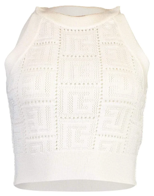 Monogram Sleeveless Knit Top