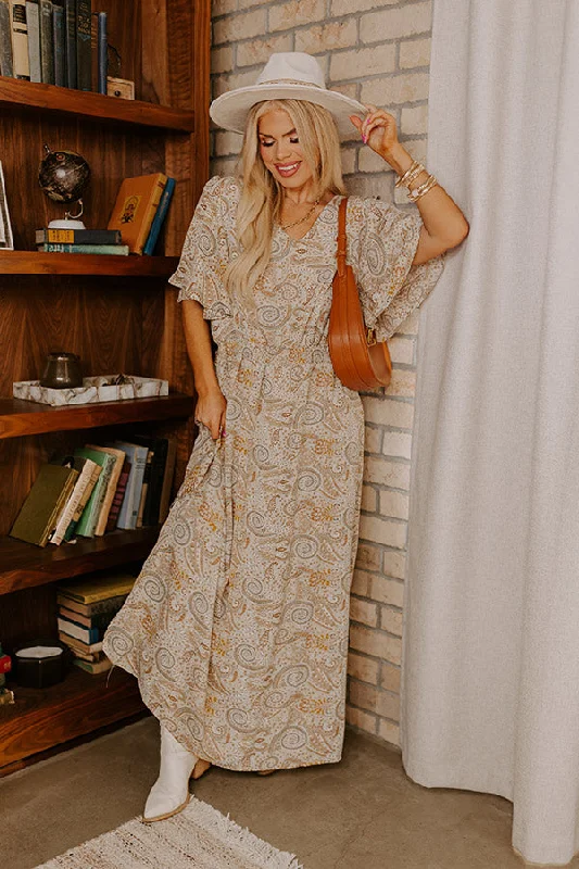 Boho Charm Paisley Maxi Dress Curves