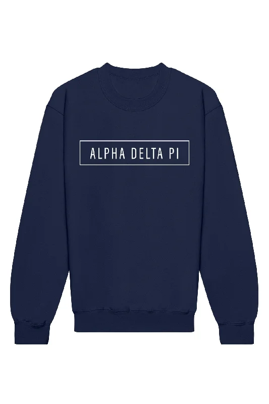 Alpha Delta Pi Blocked Crewneck Sweatshirt