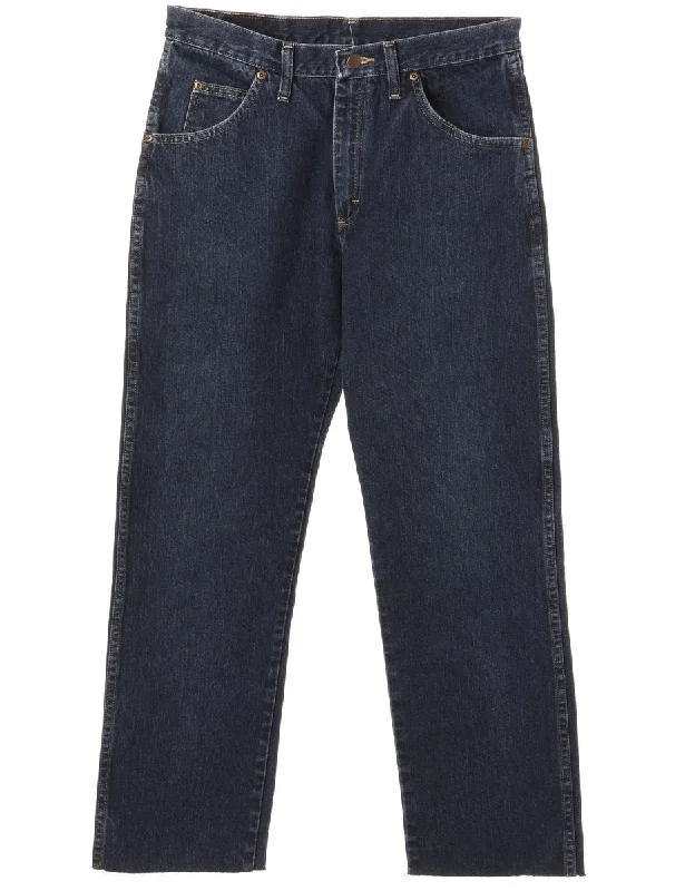 Label Tapered Cropped Jeans