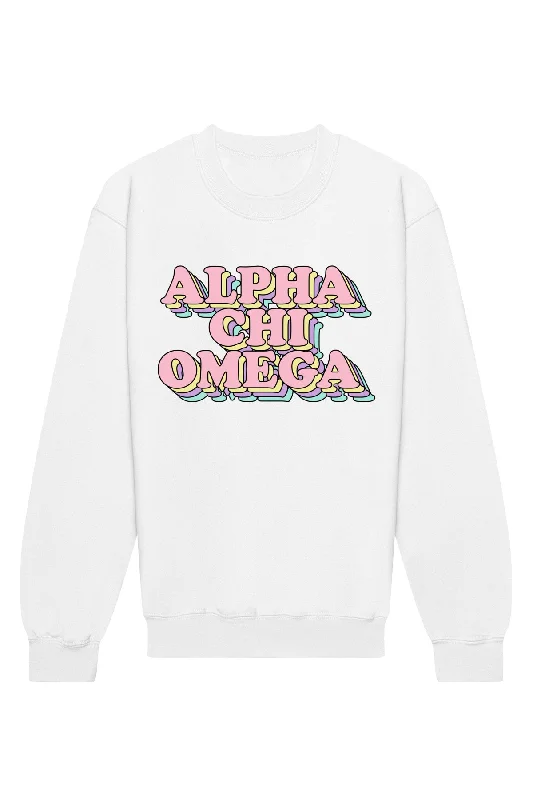 Alpha Chi Omega Retro Crewneck Sweatshirt