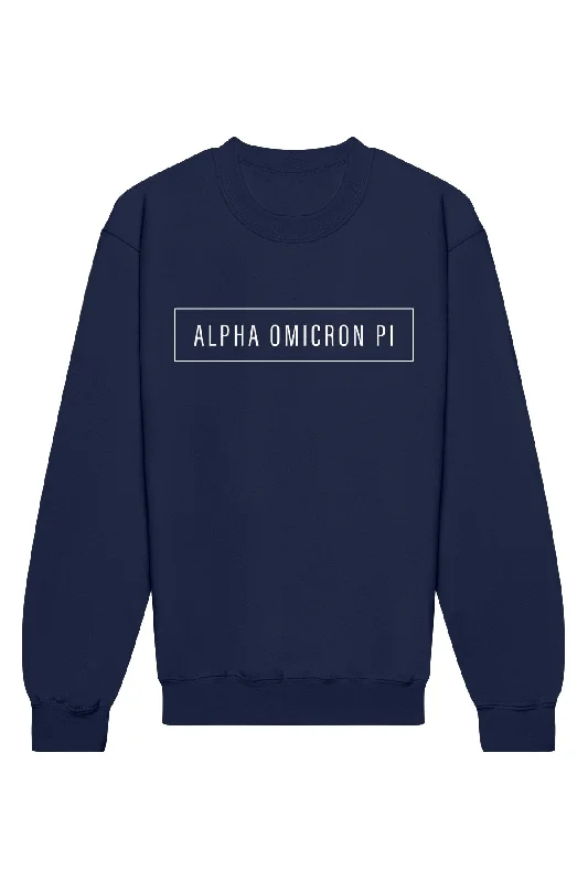 Alpha Omicron Pi Blocked Crewneck Sweatshirt