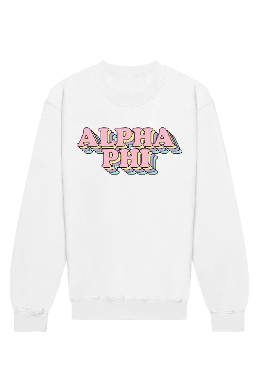 Alpha Phi Retro Crewneck Sweatshirt