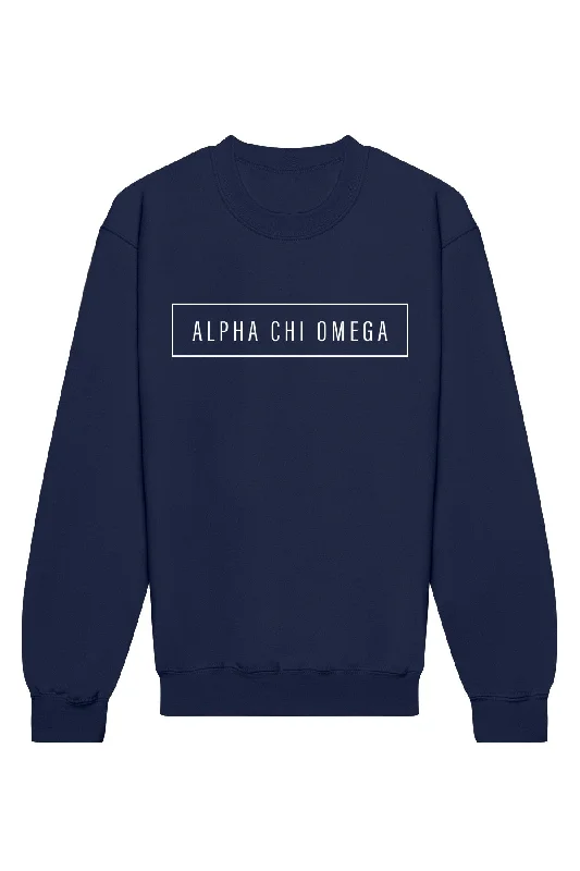 Alpha Chi Omega Blocked Crewneck Sweatshirt