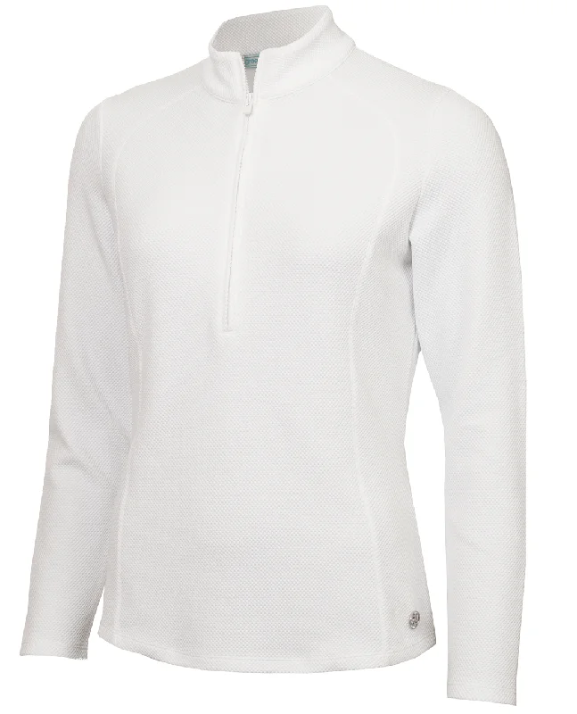 GREEN LAMB Neve Zip Neck Top 023 White