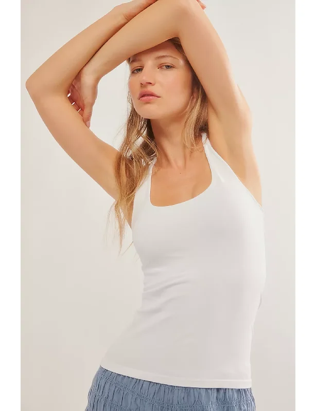 Clean Lines Racerback Cami, White