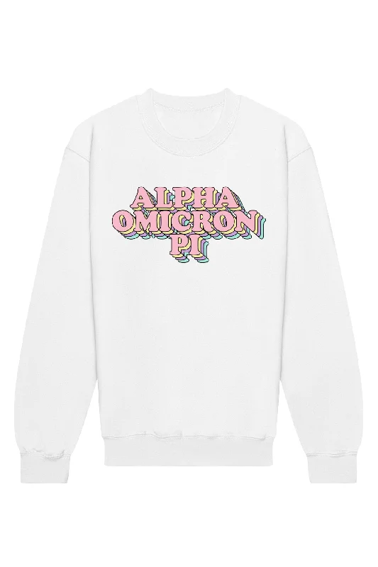 Alpha Omicron Pi Retro Crewneck Sweatshirt