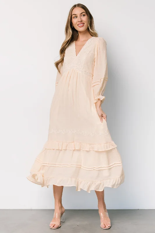 Amberlee Embroidered Dress | Cream