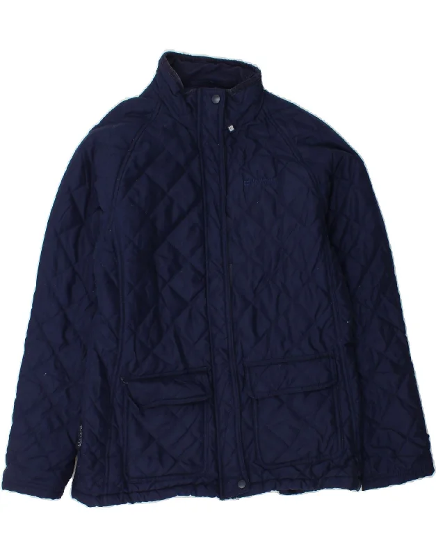 MOUNTAIN WAREHOUSE Womens Quilted Jacket UK 12 medium  Navy Blue Polyester