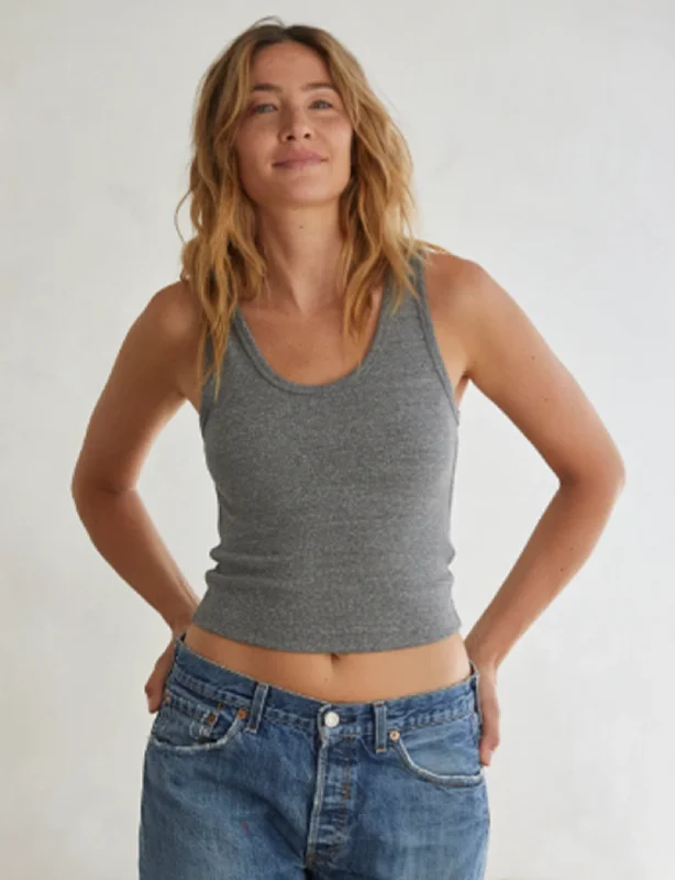 Blondie Tank, Dark Heather Grey