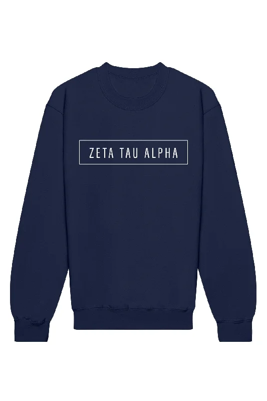 Zeta Tau Alpha Blocked Crewneck Sweatshirt