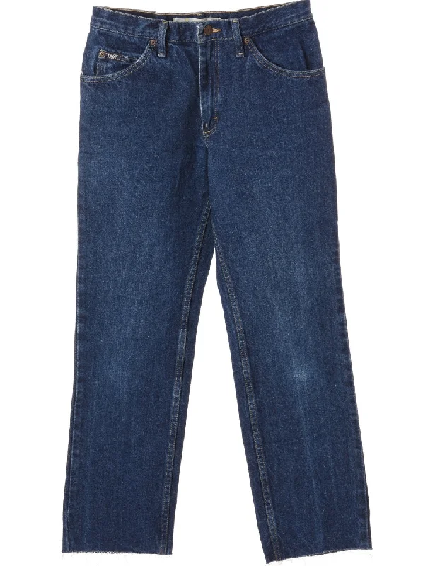 Label Tapered Cropped Jeans