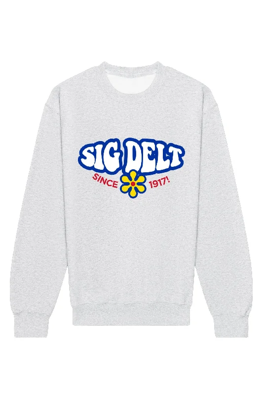 Sigma Delta Tau Funky Crewneck Sweatshirt