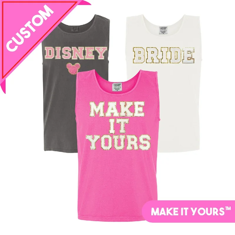 Make It Yours™ Letter Patch Tank Top