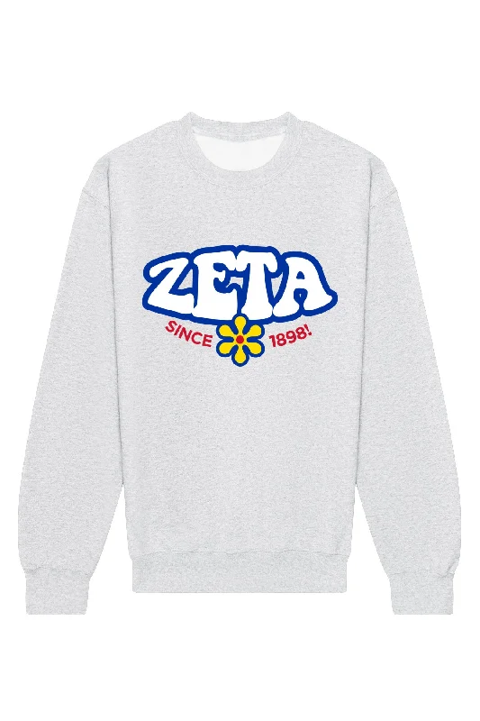 Zeta Tau Alpha Funky Crewneck Sweatshirt