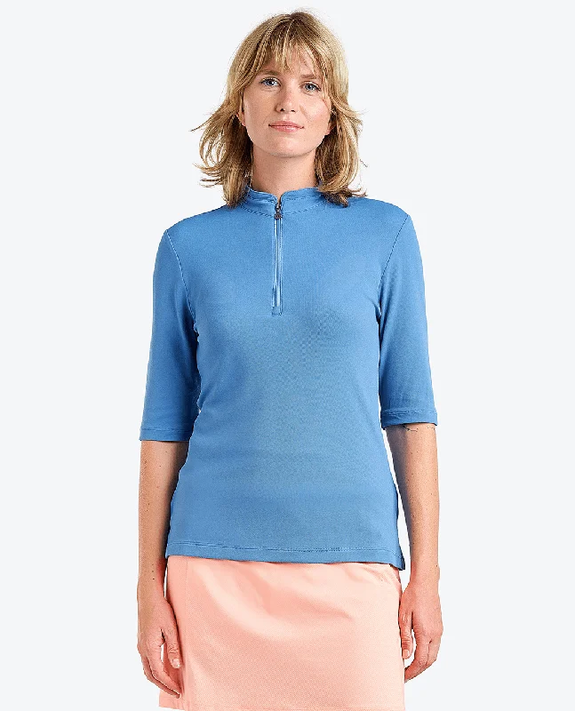 NIVO Noa Elbow Sleeve Polo 103 Sea Reflection