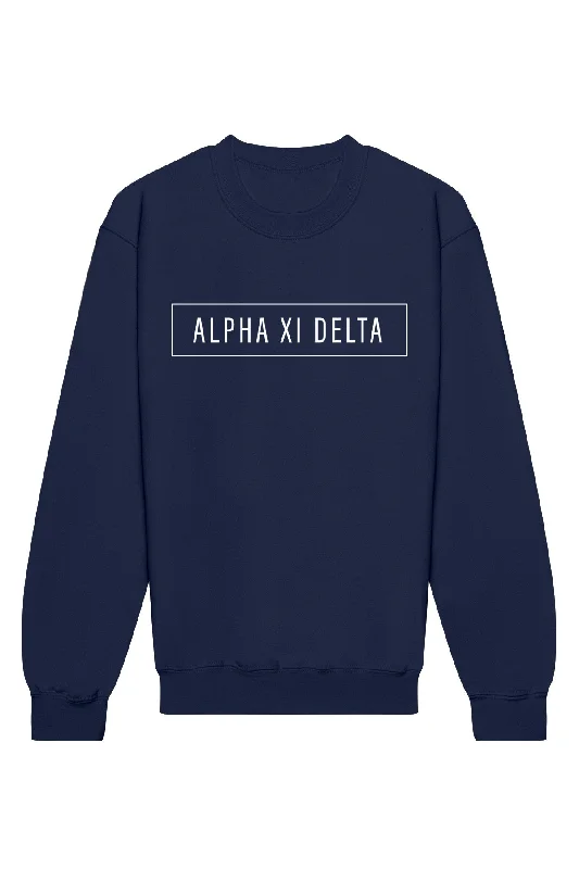 Alpha Xi Delta Blocked Crewneck Sweatshirt