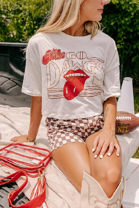 The Stones Go Dawgs Graphic Crop Tee