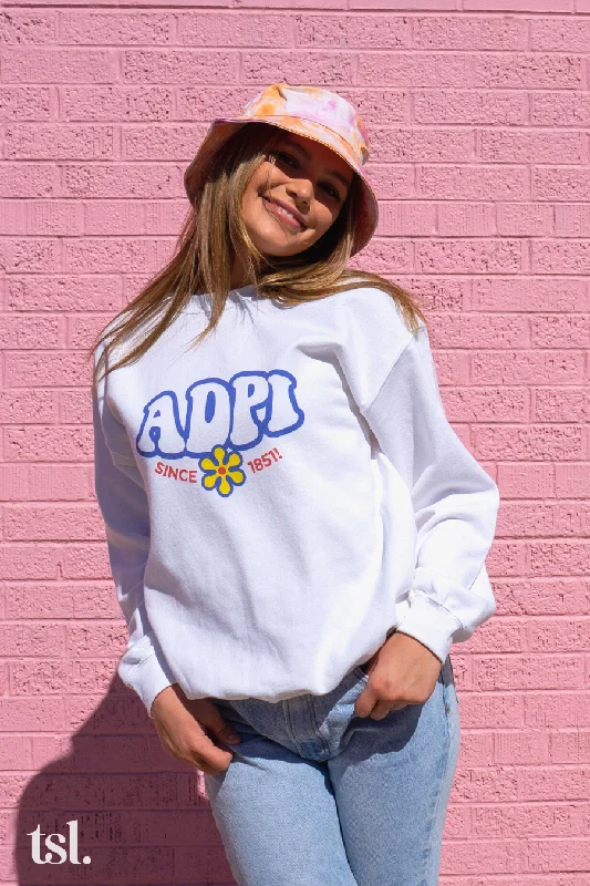 Alpha Delta Pi Funky Crewneck Sweatshirt