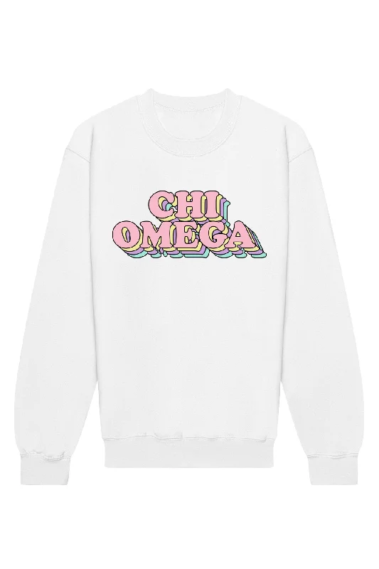 Chi Omega Retro Crewneck Sweatshirt