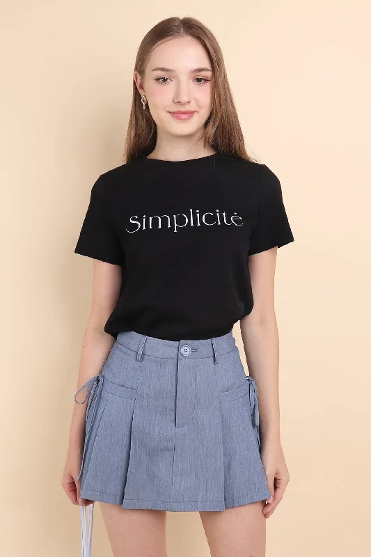 SIMPLICITE TEE IN BLACK Refined Women's Classic 