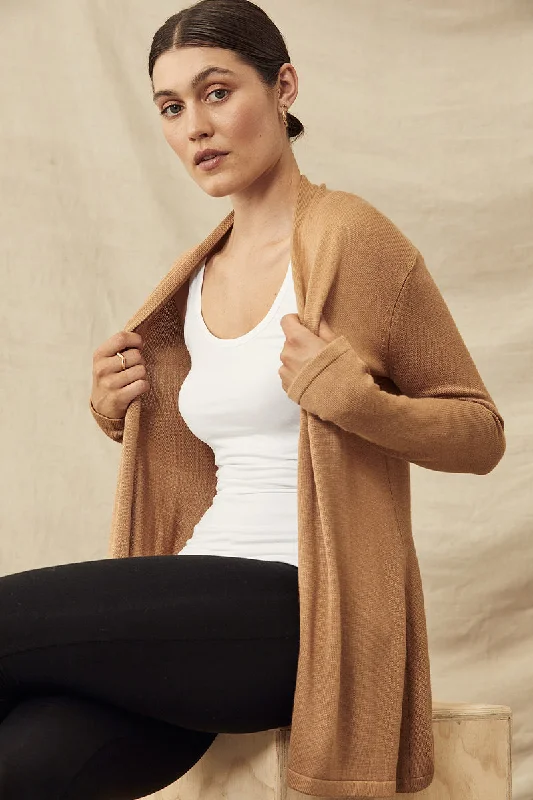 Duster Jacket - Camel Modern Women's 
