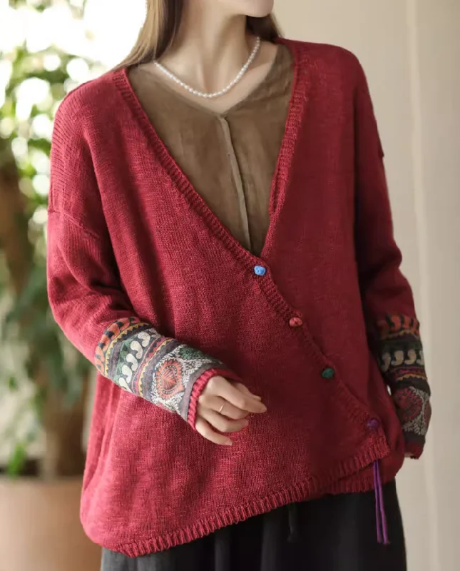 Babakud Women Autumn Spring Cotton Knit Style Outerwear Elegant Women's Formal 